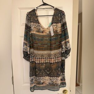 Filly Flair Earthy Patterned Dress